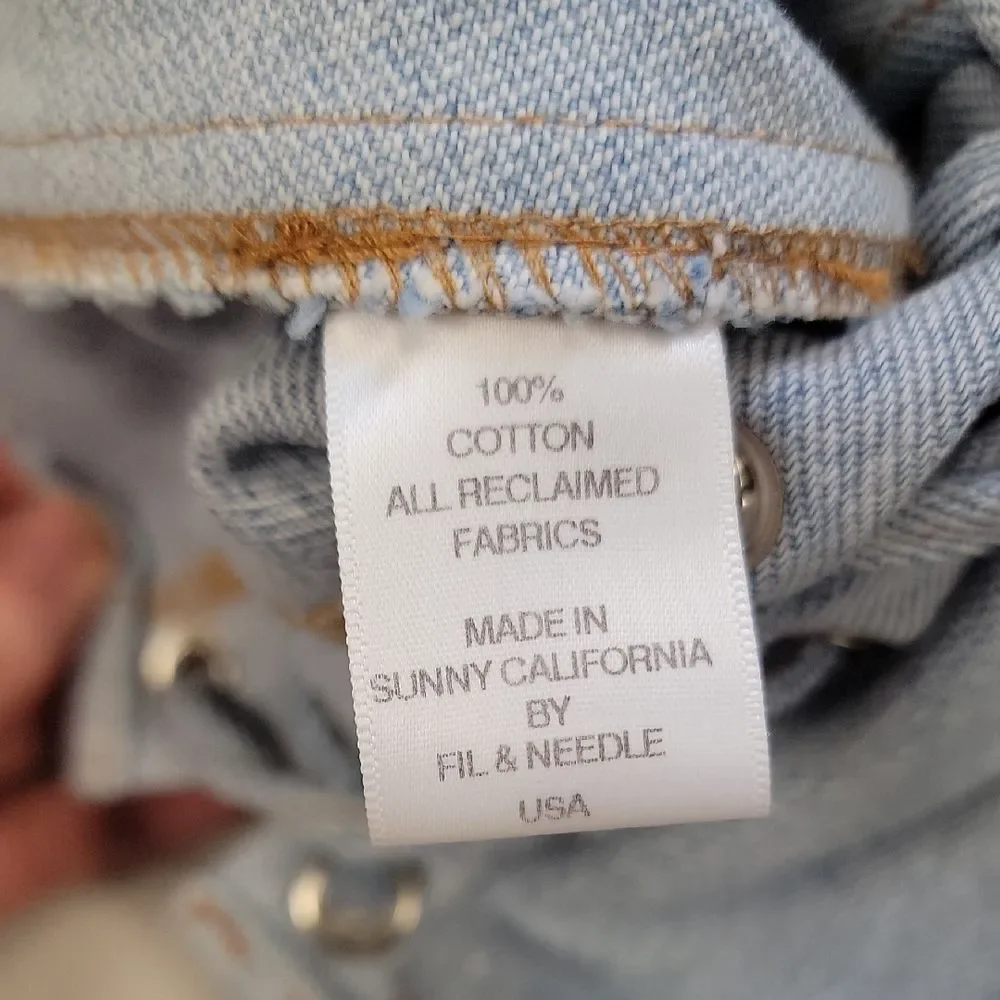 EB Denim Fairygrunge Corset Fitted Tank Top Blue Size S Y2K